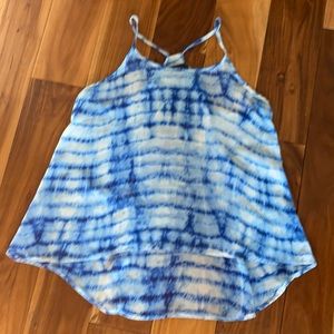 Sheer tie-dye tank